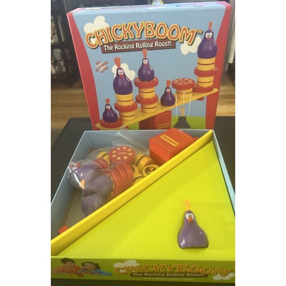 Chickyboom Board Game 2008 Children Educational Stacking Balance Age 4+ Complete - Picture 5 of 9